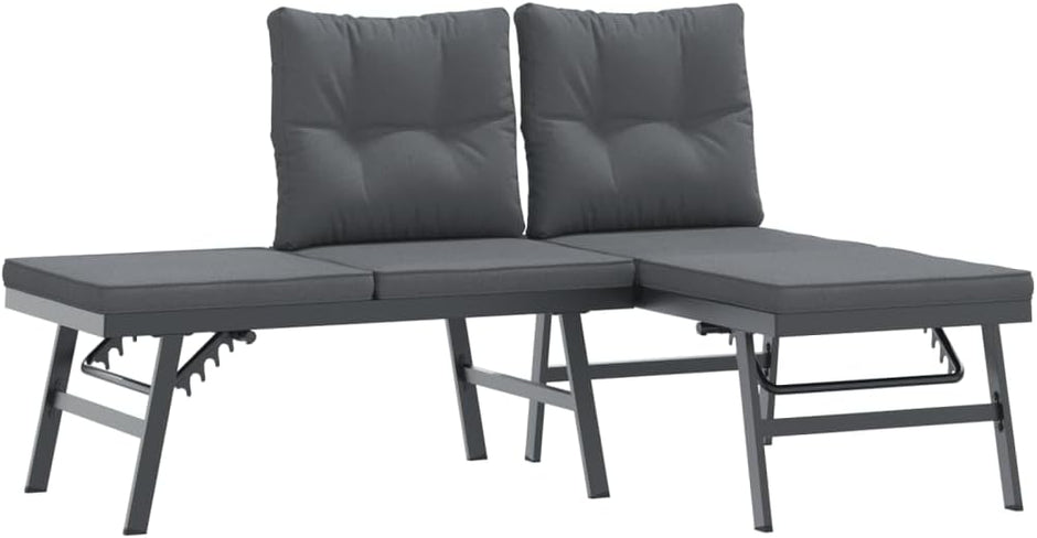Sofa Jardin Exterior Acero, Muebles Jardín Exterior, 9 Piezas