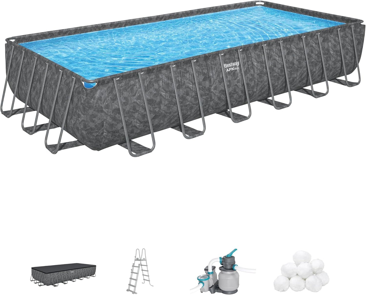 Juego de Piscina Rectangular de 24' x 12' x 52