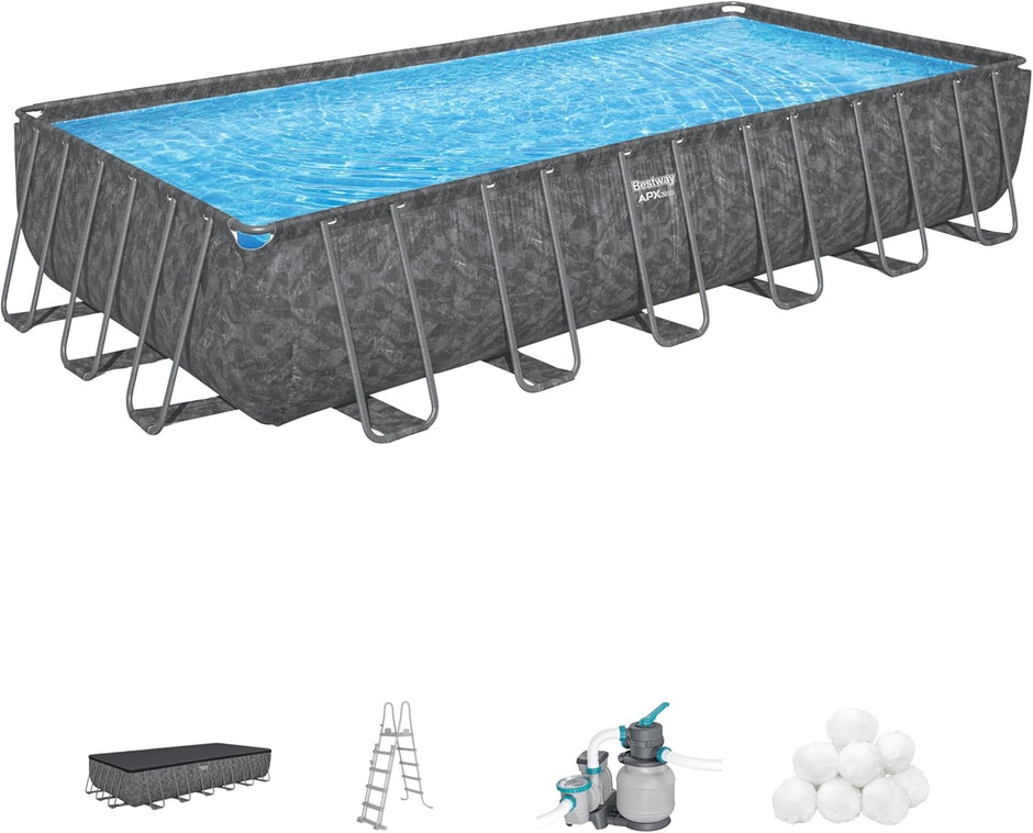Juego de Piscina Rectangular de 24' x 12' x 52