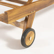 Pack 2 tumbonas para jardín con Ruedas, Reclinable, Madera Teca Grado A, Medidas 65x200x35 cm