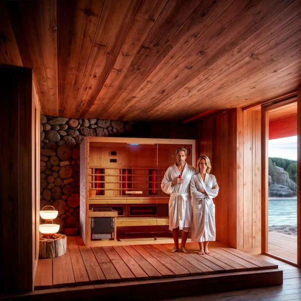 Sauna de infrarrojos+vapor para 4/5 personas