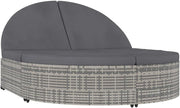Tumbona para 2 Personas con Cojines ratán sintético Gris,Mobiliario,Muebles de jardín