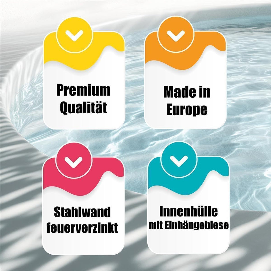 Piscina Set de ovales de pared de acero inoxidable 5,25 m x 3,20 m x 1,20 m