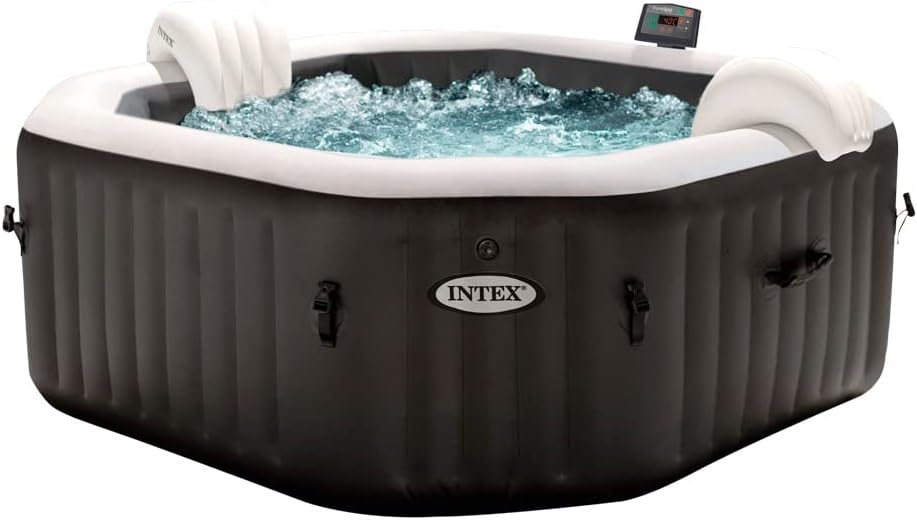 Spa hinchable 4 personas octogonal, Burbujas Deluxe y chorros de agua (55081)