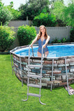 Piscina Desmontable Tubular Power Steel Oval Diseño Piedra 610 x 366 x 122 cm