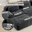 Sofá Moderno Modular, Tela côtelé, Asiento Profundo + reposabrazos Anchos