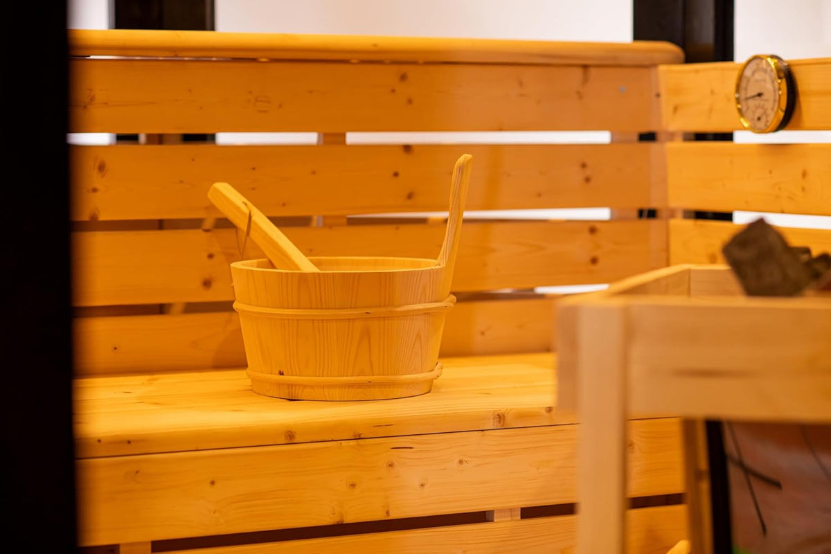 Sauna Exterior Vapor hasta 4 ó 5 Personas | Abeto I Temperatura Regulable I Iluminación