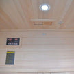 Sauna de infrarrojos 120 x 100 puertas de cristal con estructura de madera, dos personas