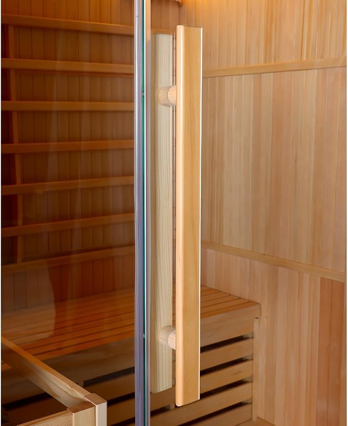 Estufa de sauna para 3 personas, incluye piedras de sauna, cristal de seguridad, con cubo con creador