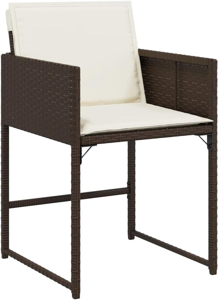 Mesa y Sillas De Comedor De Ratán, Gris 9 pzas Type-93, con 8 Sillas