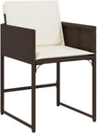 Mesa y Sillas De Comedor De Ratán, Gris 9 pzas Type-93, con 8 Sillas