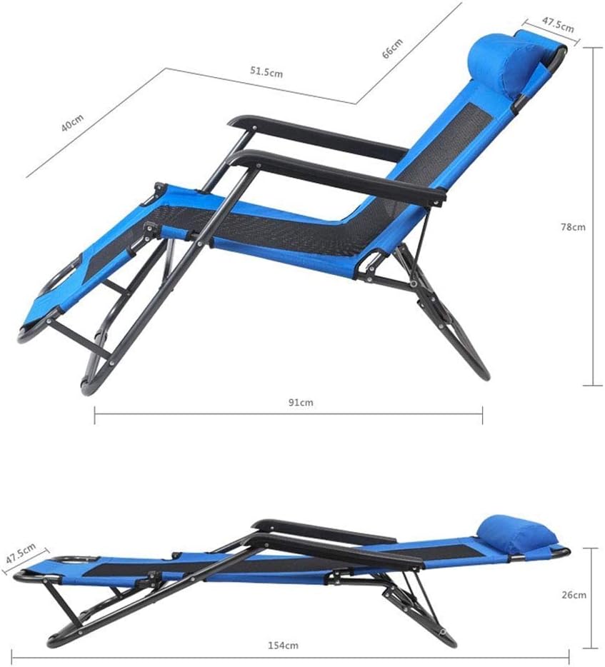 Silla de terraza Silla Gravedad salón reclinable portátil Plegable plegamiento