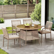 Conjunto Mesa y Sillas Jardin Muebles Jardin Exterior 5 Piezas con 4 Sillones y Tablab Redonda