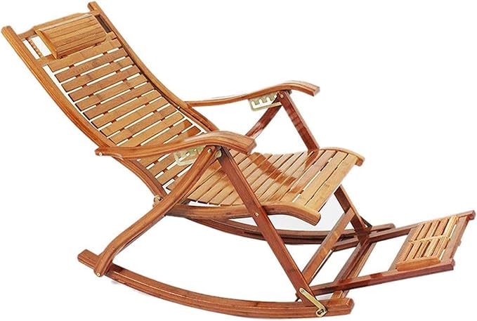Silla de Barbilla Plegable reclinable Silla de Gravedad Cero Gravedad jardín de bambú