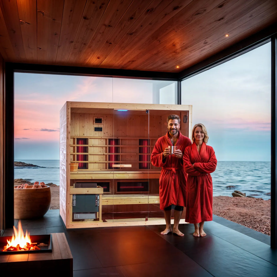 Sauna de infrarrojos+vapor para 4/5 personas