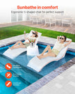 Tumbonas de 2 Piezas, Chaise Longue tumbonas para el Interior de la Piscina para Profundidades de Agua de hasta 12,7 cm