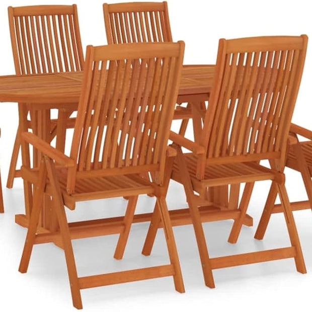 Juego de comedor de jardín de 9 piezas de madera maciza de teca, mesa de comedor y sillas