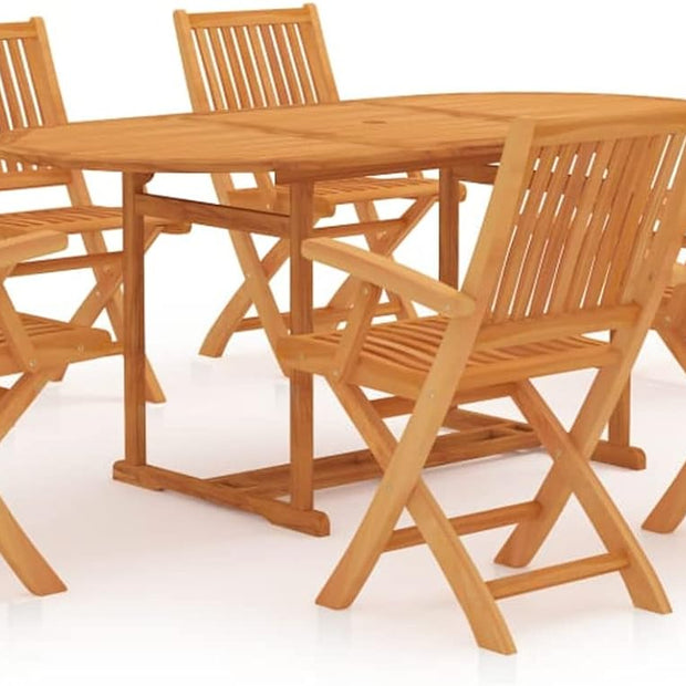 BaraSh Conjunto de Comedor de jardín 7 Piezas Madera Maciza de Teca