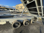 Remolque volquete trilateral Saris K3 406 x 204, 3500 kg, triple eje, con freno, ballestas