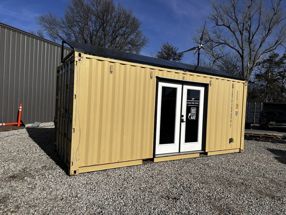 Contenedor de 20 pies Oficina Solar Off Grid