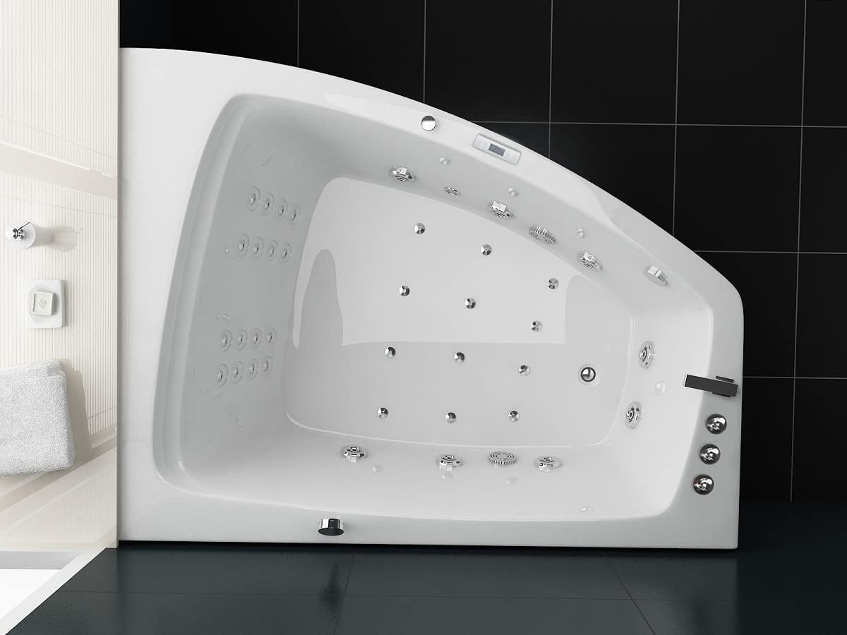 Whirlpool 180 x 140 cm, programa de limpieza y terapia de luz