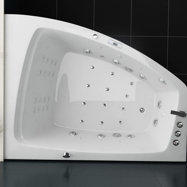 Whirlpool 180 x 140 cm, programa de limpieza y terapia de luz