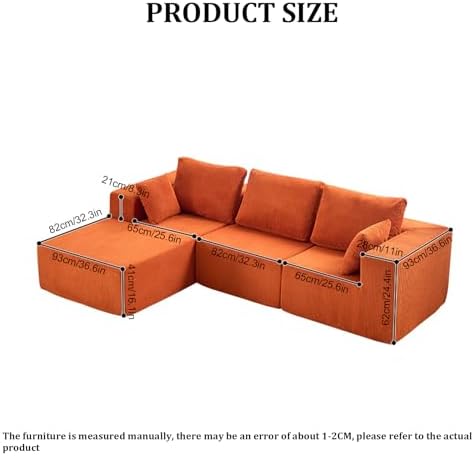 Sofá cama modular en forma de L, moderno sofá convertible con chaise