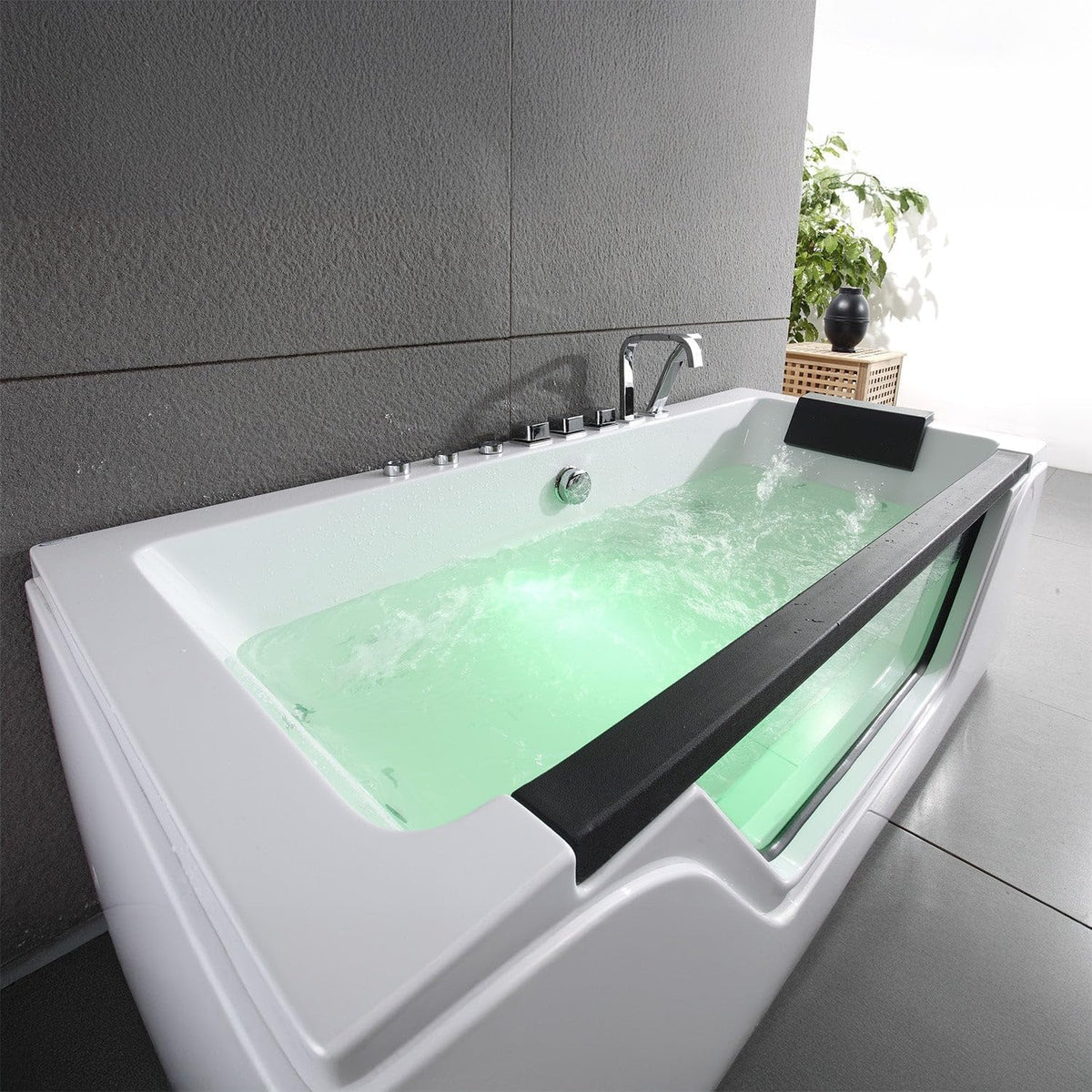Bañera de hidromasaje con ojo de buey L. 170 x l. 78 cm