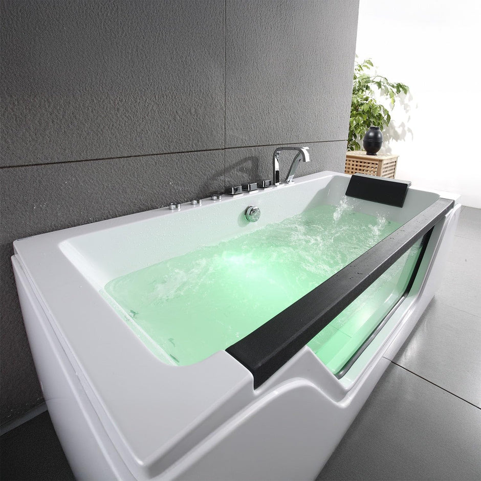 Bañera de hidromasaje con ojo de buey L. 170 x l. 78 cm