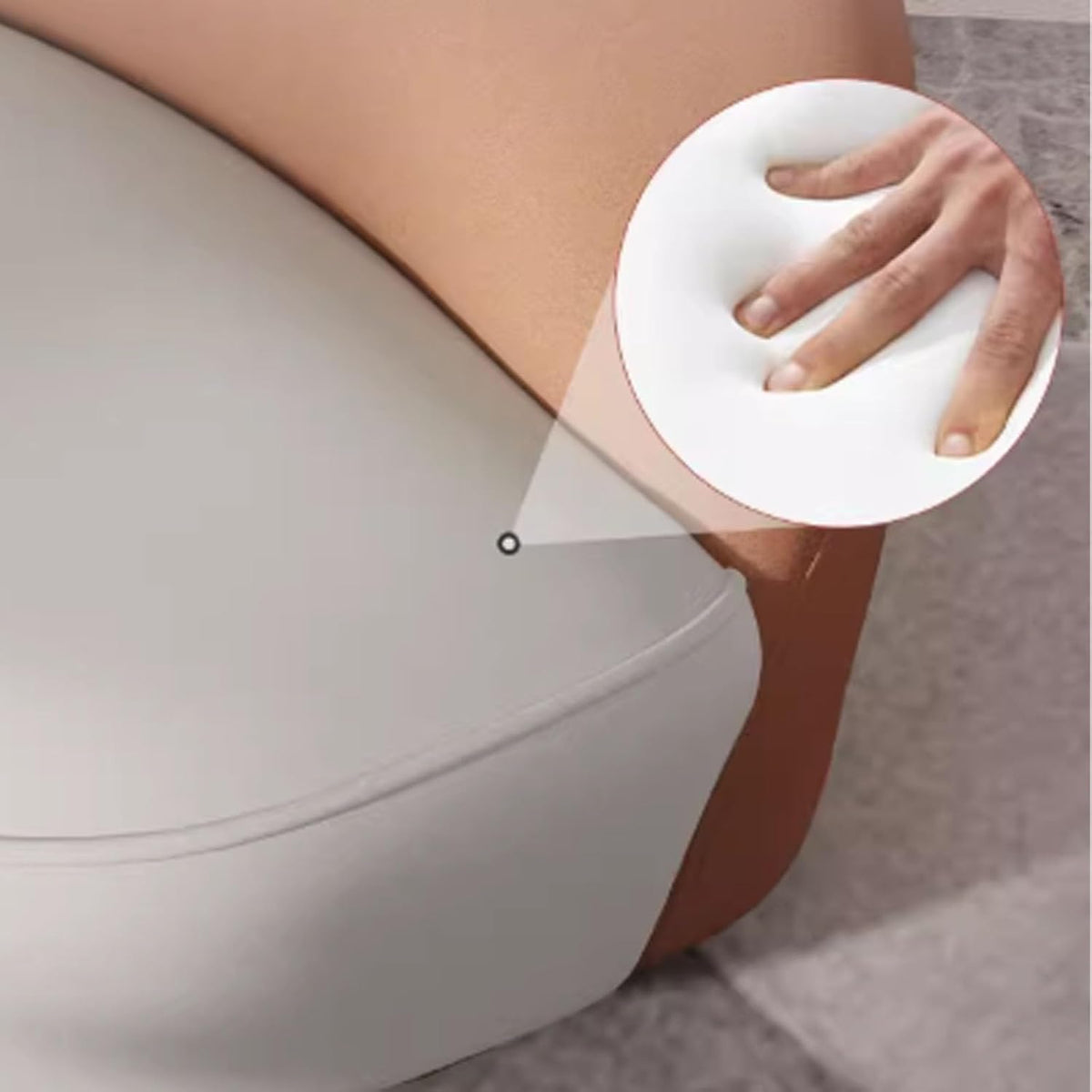 Sofá Curvo de Lujo, Ligero y de Estilo nórdico, Moderno sofá de Tela Minimalista