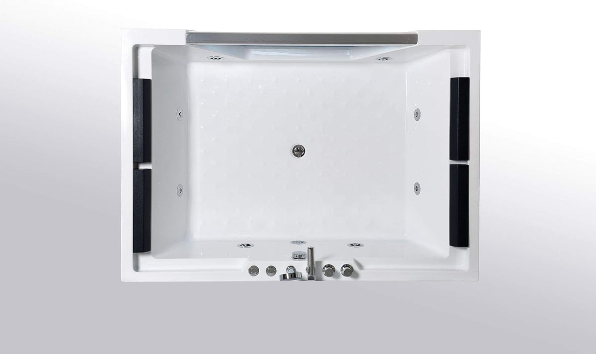 Bañera hidromasaje SPA 170 x 120 cm LINDA Bañera de Esquina Piscina Hidromasaje