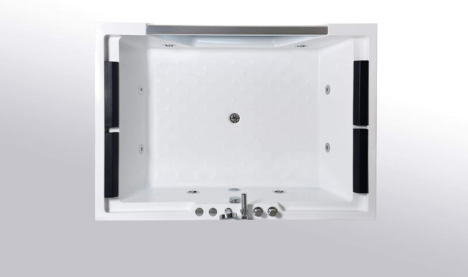 Bañera hidromasaje SPA 170 x 120 cm LINDA Bañera de Esquina Piscina Hidromasaje