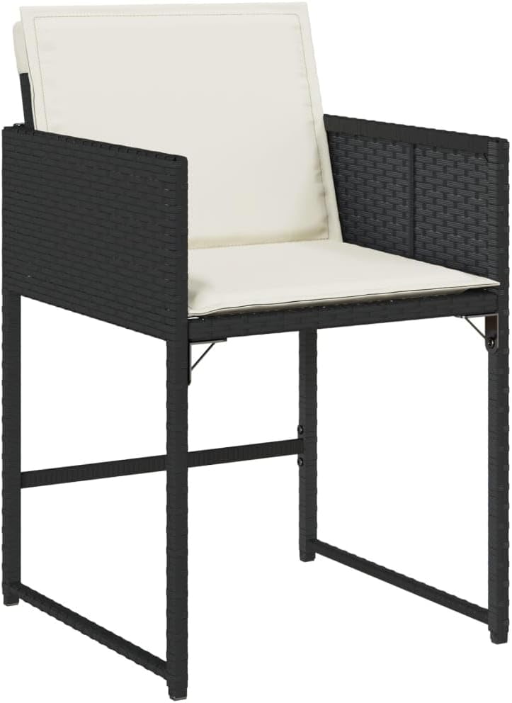 Mesa Jardin Exterior con 6 Sillas, Mesa y Sillas De Comedor De Ratán, Gris 7 pzas Type-98