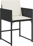 Mesa Jardin Exterior con 6 Sillas, Mesa y Sillas De Comedor De Ratán, Gris 7 pzas Type-98