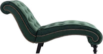 Tumbona verde de terciopelo 145 x 52 x 77 cm