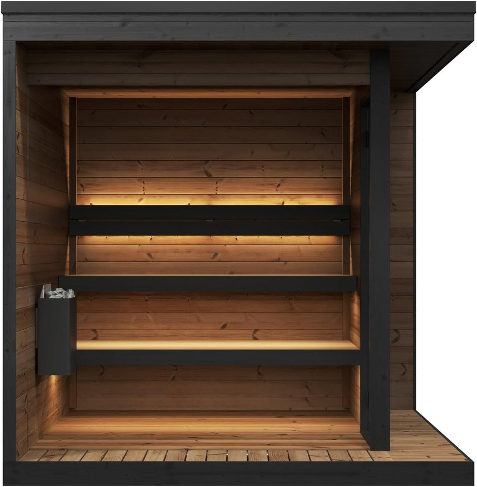 Sauna Exterior Hiki L, 229x229 cm, Capacidad para hasta 6 Personas
