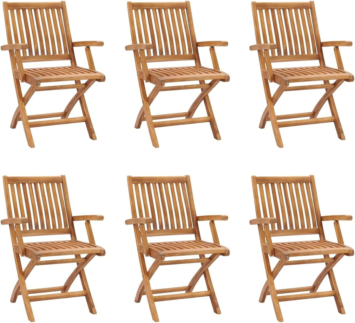BaraSh Conjunto de Comedor de jardín 7 Piezas Madera Maciza de Teca