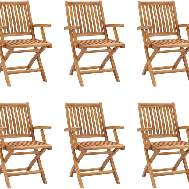 BaraSh Conjunto de Comedor de jardín 7 Piezas Madera Maciza de Teca