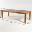Conjunto de jardín de Madera Teca, Mesa de 240 cm de Largo y 8 sillones reclinables