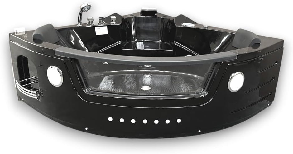 Bañera de esquina Terapia luz de colores Jakuzzi para 2 nueva 140 x 140