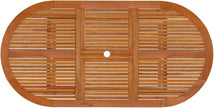 Juego de comedor de jardín de 7 piezas de madera maciza de eucalipto