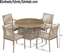 Conjunto Mesa y Sillas Jardin Muebles Jardin Exterior 5 Piezas con 4 Sillones y Tablab Redonda