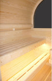 Sauna exterior y cabina de infrarrojos para 6 personas, 210 × 180 × 210 cm, horno Harvia de 8 kW