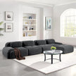 Sofá Moderno Modular, Tela côtelé, Asiento Profundo + reposabrazos Anchos