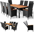 Muebles Exterior, Conjunto Comedor Jardín Mesa 8 Sillas Cojines 7 cm