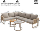 juego de salón de jardín para 5-6 personas
