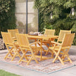 BaraSh Conjunto de Comedor de jardín 7 Piezas Madera Maciza de Teca