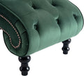 Tumbona verde de terciopelo 145 x 52 x 77 cm