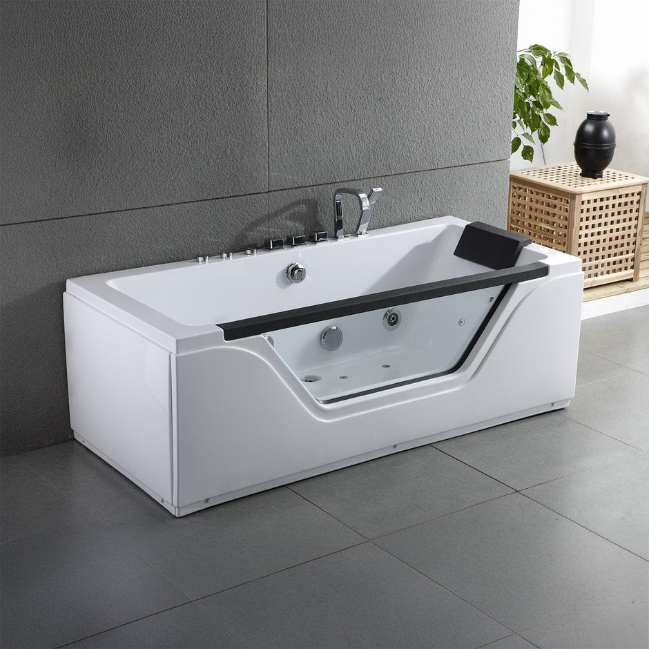 Bañera de hidromasaje con ojo de buey L. 170 x l. 78 cm