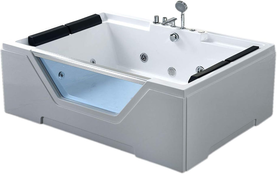 Bañera hidromasaje SPA 170 x 120 cm LINDA Bañera de Esquina Piscina Hidromasaje